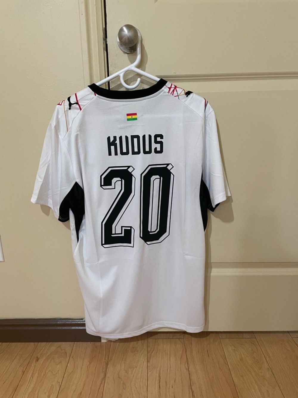 Ghana Puma White and Black "Kudus 20" Soccer Jersey